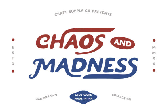 Chaos and Madness Font for Creative Business Branding