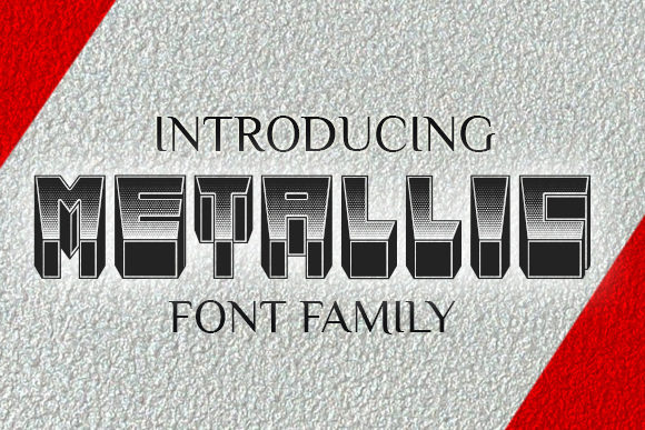 Metallic Font for Creative Design