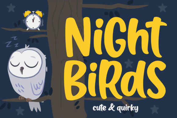 Night Birds Font for Creative Makers