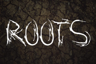Roots Font for Halloween Design