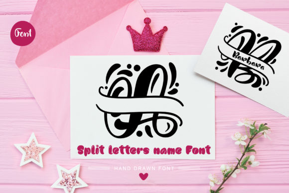 Split Letter Name Font for Creative Brands