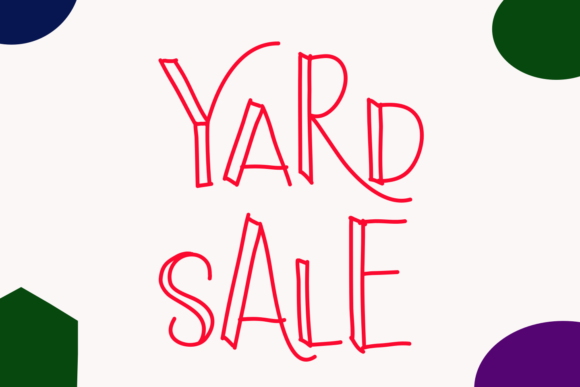 Yard Sale Font for Creative Projects